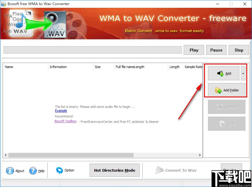 Boxoft WMA to Wav converter下载,音频转换,wma转换,格式转换