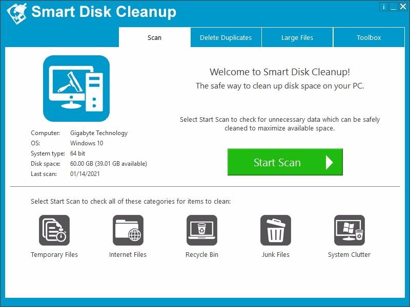 Smart Disk Cleanup下载,磁盘清理软件,磁盘清理